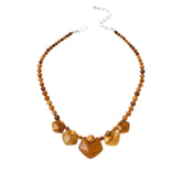 Jay King Sterling Silver Desert Sunset Stone Necklace 18" Australia .925